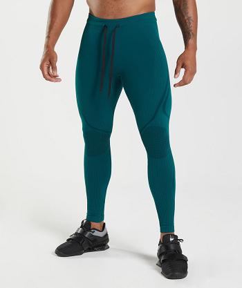 Gymshark 315 Seamless Strumpbyxor Herr Turkos Svarta | SE 4132AHK